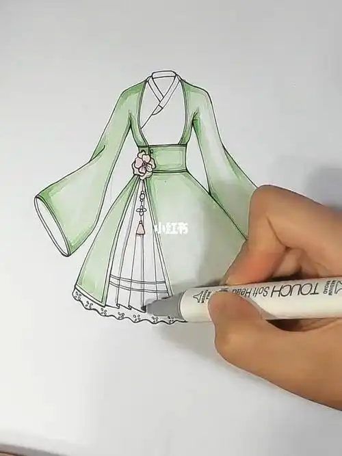 洛丽塔汉服简笔画