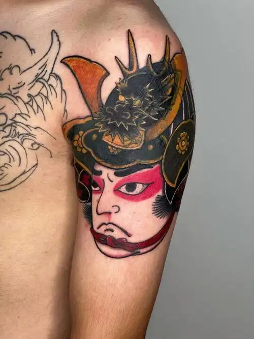 日式武士头纹身