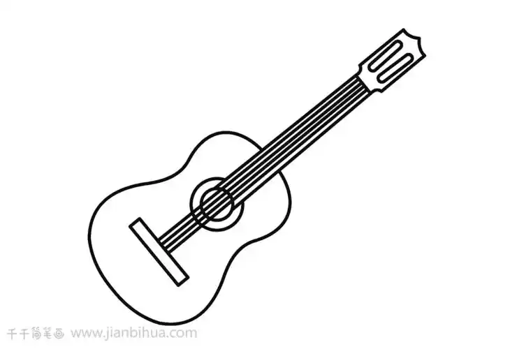 吉他简笔画怎么画