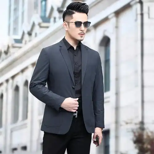 春秋高端商务休闲单西气质男时尚简约修身便西小西服-p230