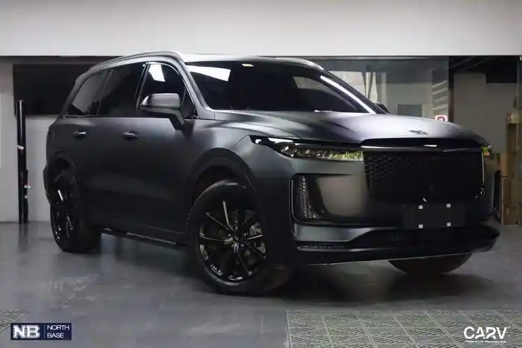 理想one全车卡孚carv改色膜绸缎黑