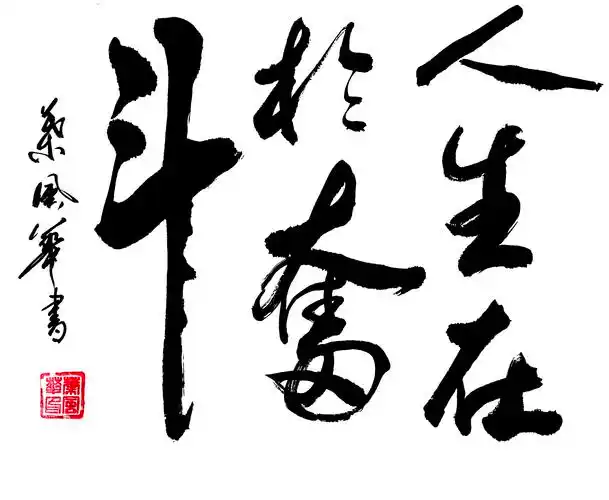 《人生在于奋斗》 48x48cm