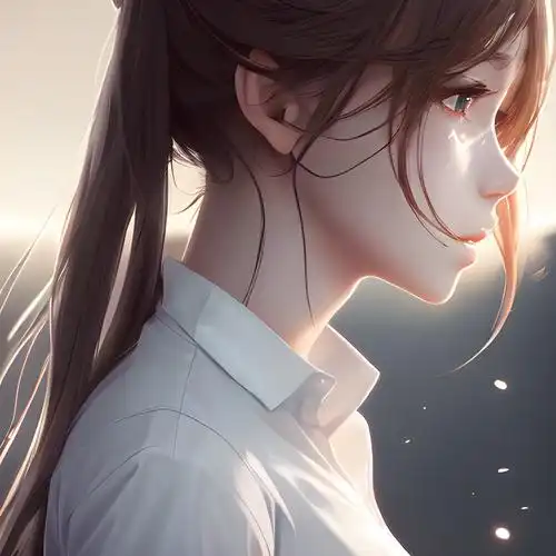 白色衬衫女生头像侧脸