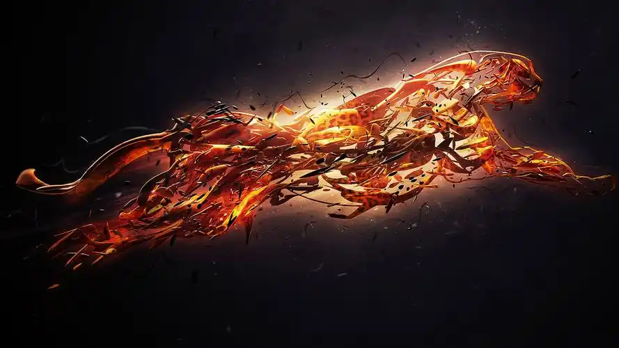 抽象猎豹跑,创意设计 壁纸 - 1920x1080 全高清