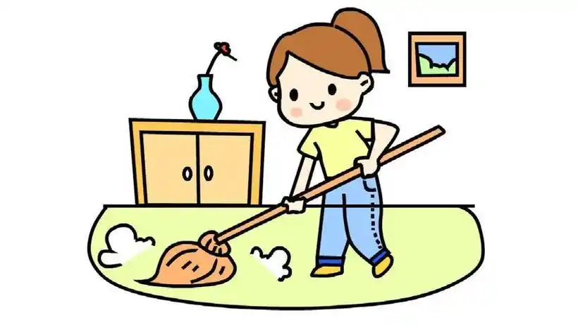 五一劳动节拖地简笔画