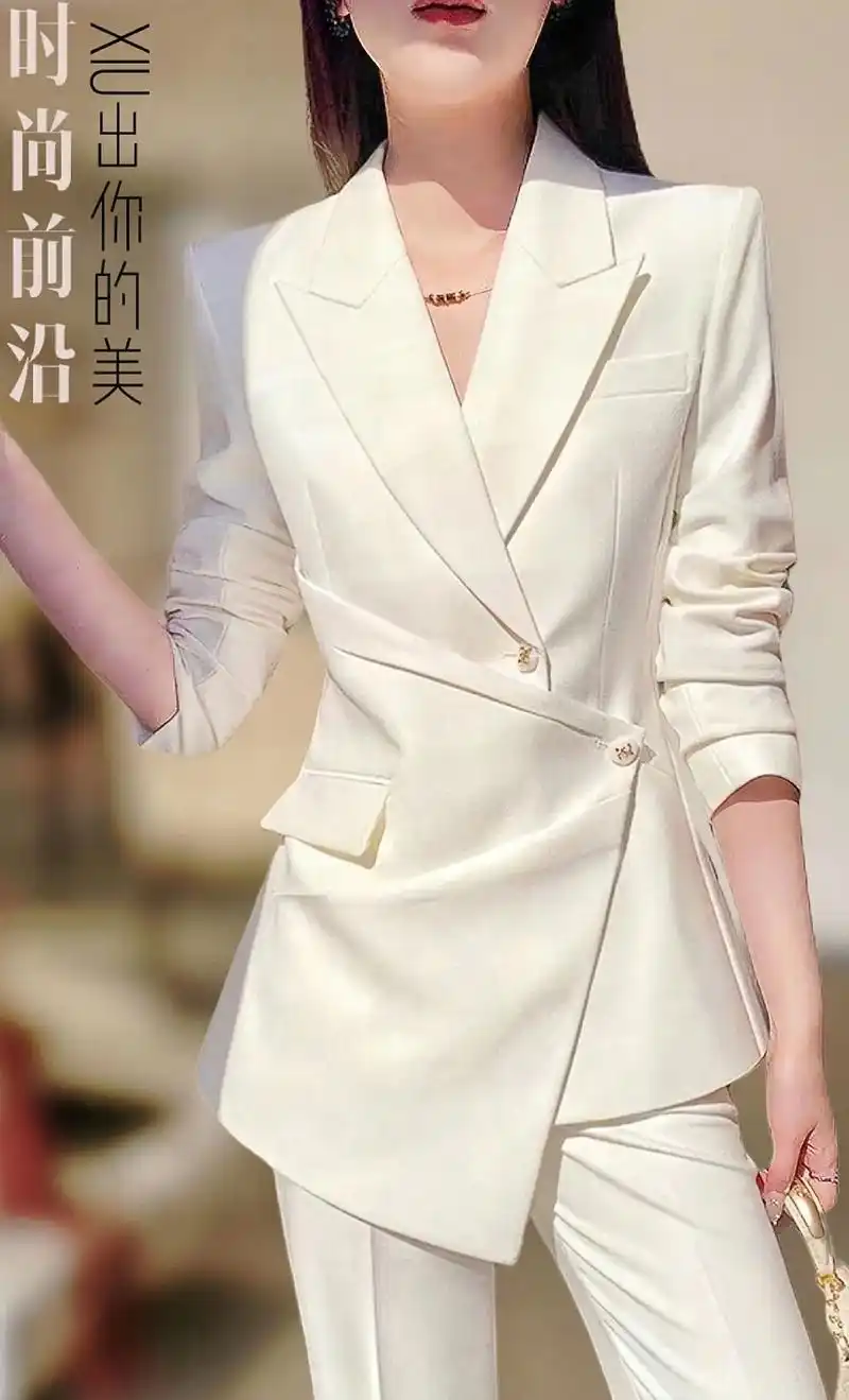 这款【轻奢高端】白色西装套装女202 - 抖音