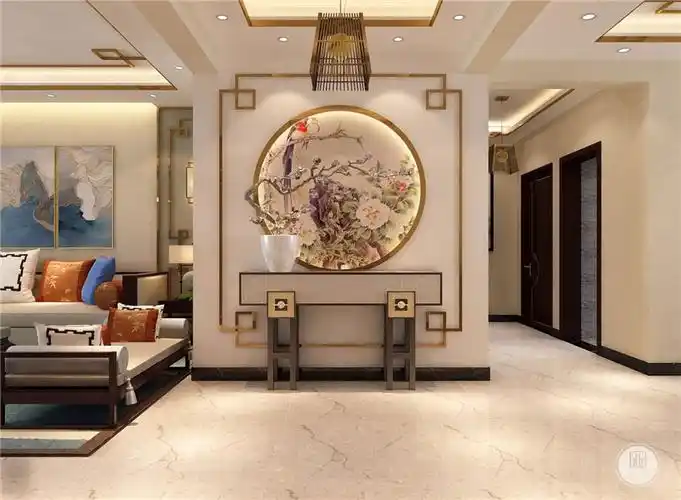 荣盛华府170平米新中式装修效果图——门厅玄关效果图