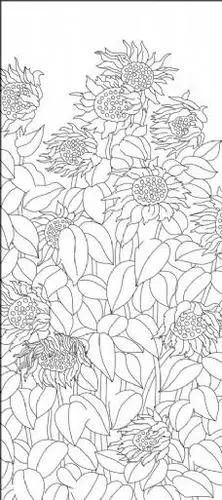 向日葵花海简笔画