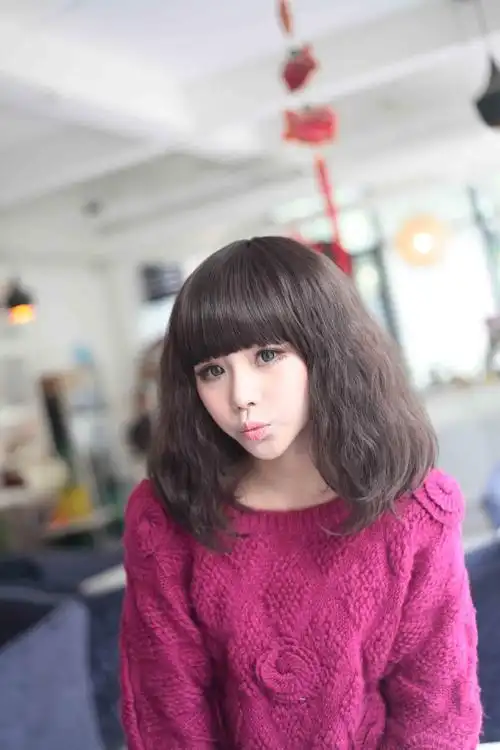 佰美坊假发 厂家直销 女 玉米烫假发 短卷波浪玉米须假发