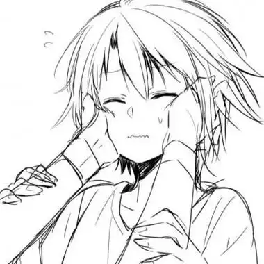 二次元黑白男生头像