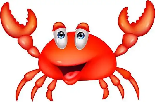 可爱,螃蟹,卡通