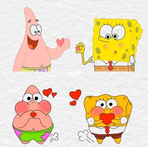 手绘海绵宝宝可爱情头