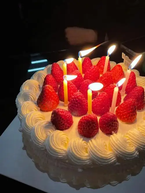 带着好利来的复古蛋糕去给朋友过生日喽