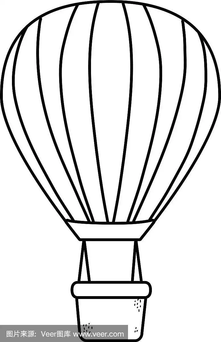 黑色和白色的热气球