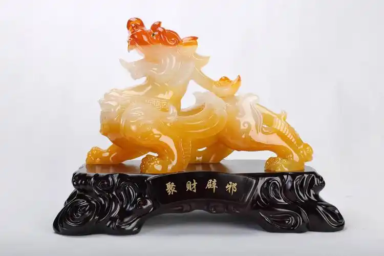 财镇宅貔貅摆件一对 办公室工艺品风水家居聚福辟邪摆设商务礼品