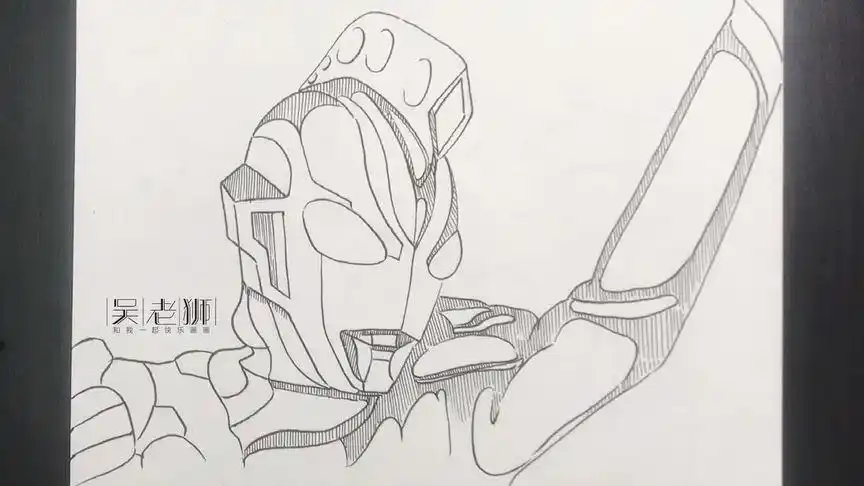 奥特曼系列线描简笔画,泽塔奥特曼(下)#想画就画