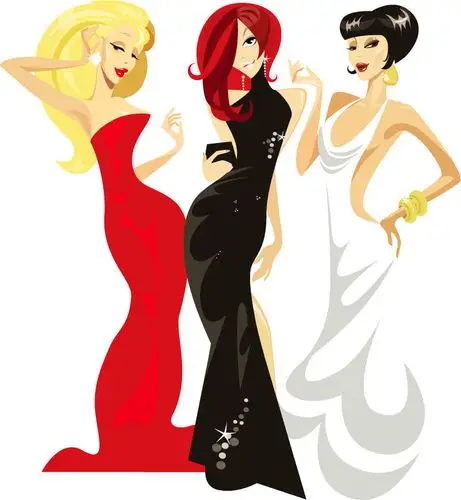 时尚女郎矢量素材