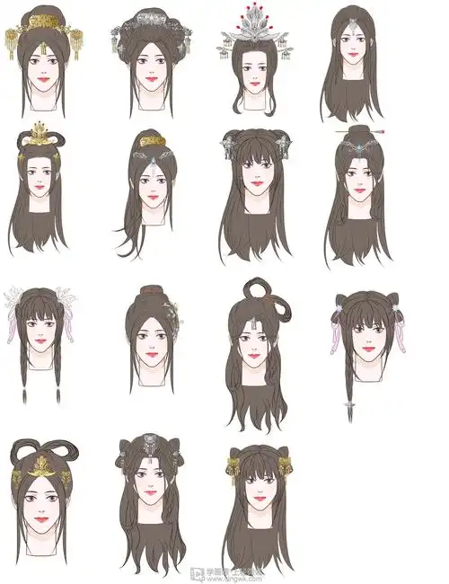 古风女性的发型设计