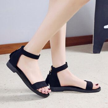 浪蔷学生凉鞋女中学生的初中生少女生韩版12夏季高中生平底凉鞋大童15