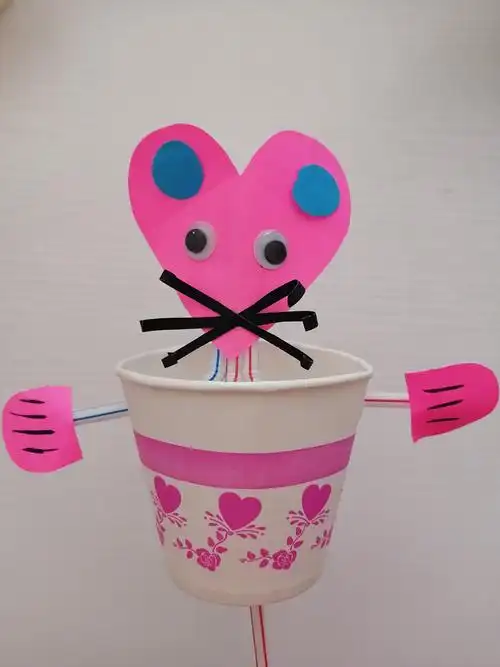 手工制作——纸杯动物小老鼠