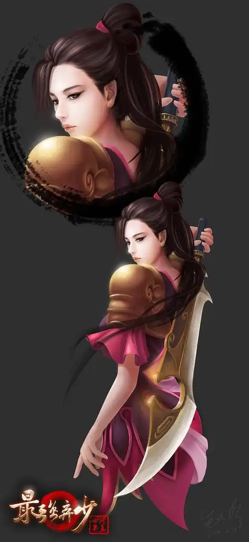 女武将|插画|游戏原画|空中一朵云嘛 - 原创作品 - 站酷 (zcool)