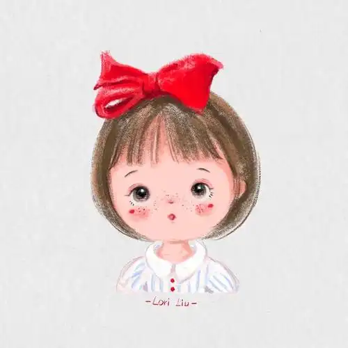 手绘可爱萌娃女生头像