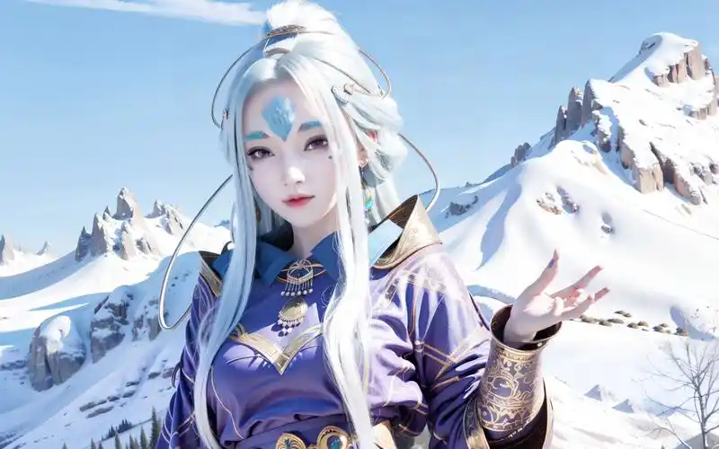 国漫女神 奉眠,惊艳雪地高清壁纸!