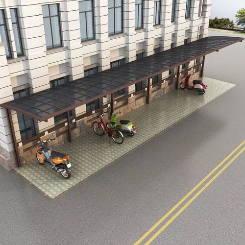 铝合金停车棚小区停电动车棚户外电瓶车篷公共充电棚充电桩防雨棚