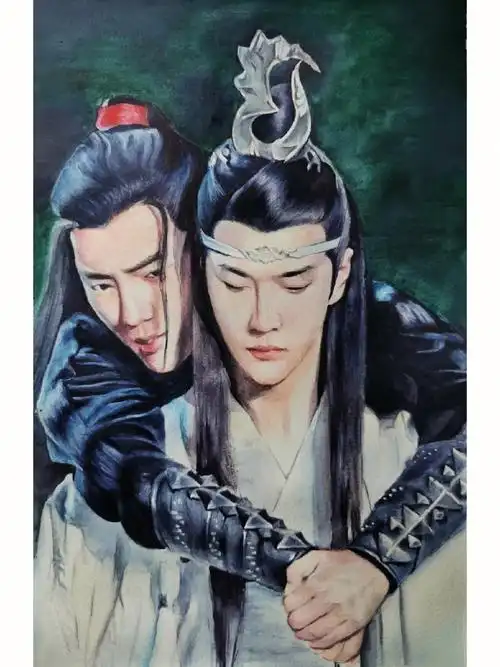 水彩忘羡水彩肖战王一博