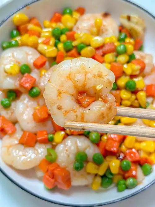 三色炒虾仁低脂减肥又好吃根本吃不够