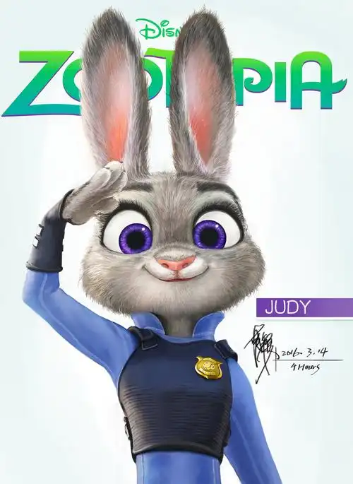 2015-3-14 疯狂动物城-兔子警官judy【4小时练】