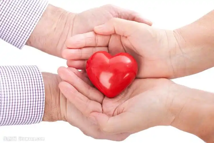 情侣手中的红心图片