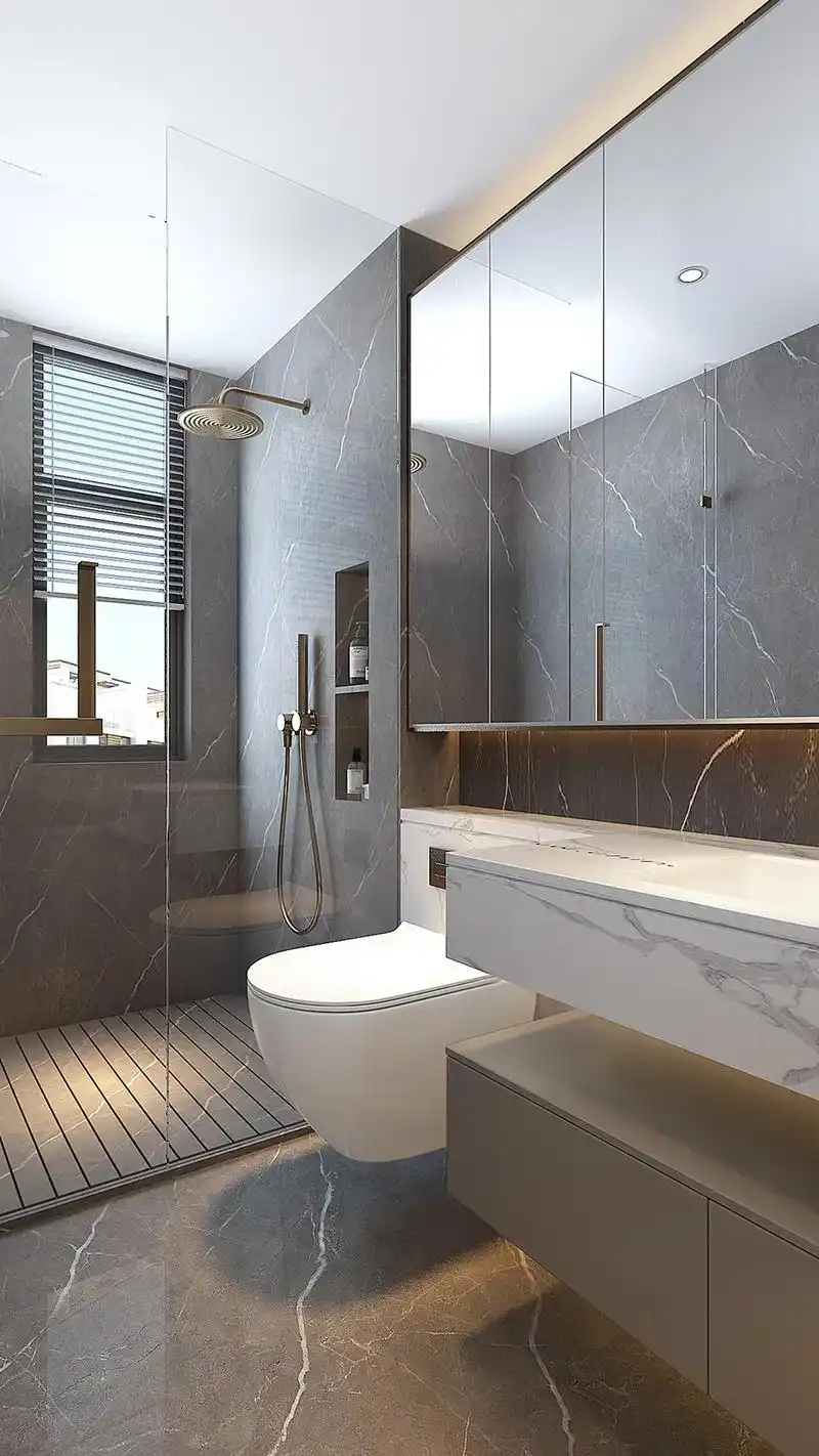 珠海装修设计,分享2021年九套现代风格主卫设计案例#室内设 - 抖音