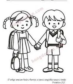 简笔画场景男女拉手