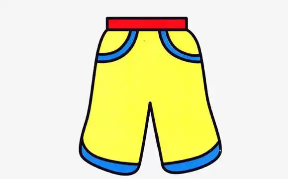 手绘黄色裤子
