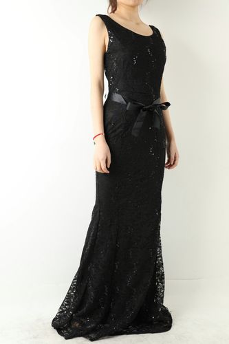 晚礼服女长款黑色走秀演出修身鱼尾性感宴会蕾丝连衣裙