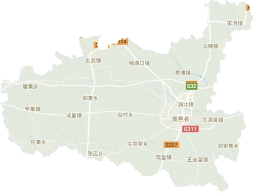 鹿邑县高清地形地图