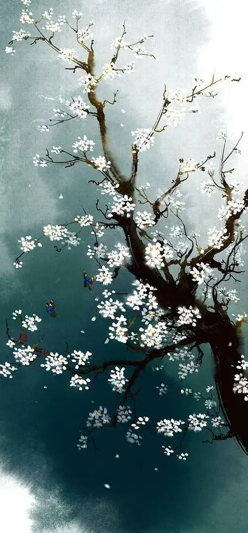 丨无轩丨丨_古风,水墨,花树_涂鸦王国插画