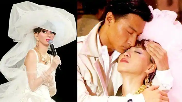 梅艳芳躺在刘德华怀里离去谁注意到她婚纱里的东西网友哭了