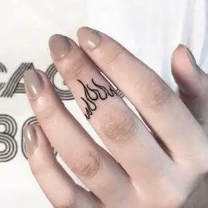 纹身贴防水男女持久个性潮手指火焰贴纸刺青 一张12贴 满九元包邮