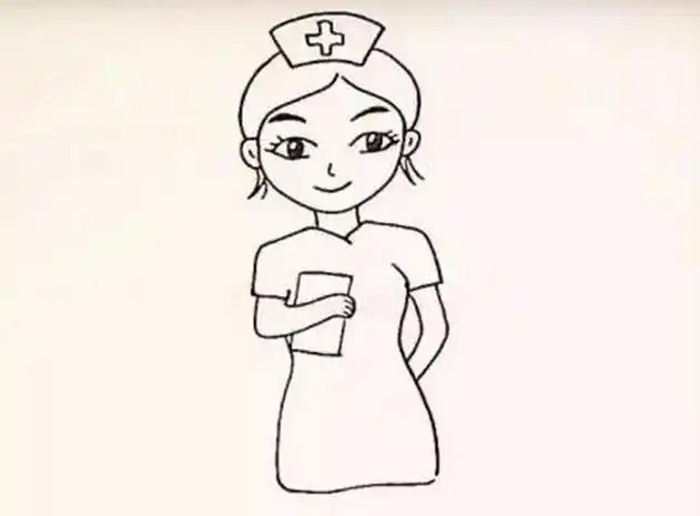 简又漂亮的白衣天使简笔画教程手把手的教会你2