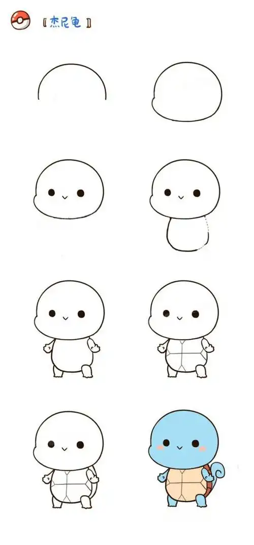 卡通小动物简笔画的详细步骤简单易学叫上孩子一起画起来吧