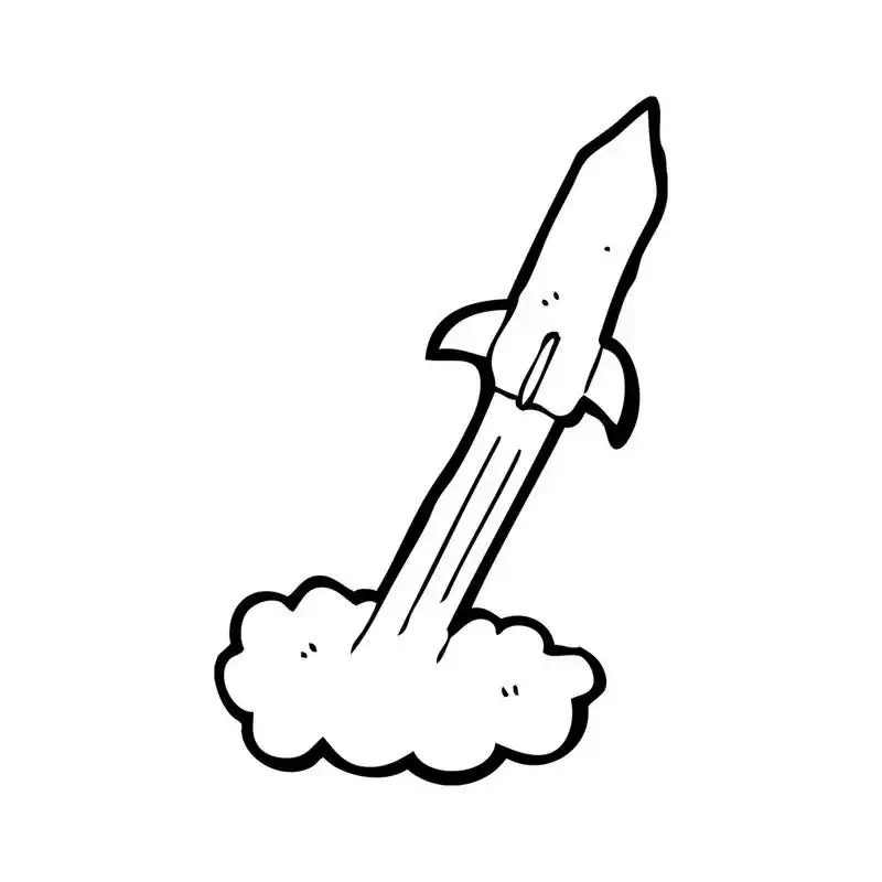 导弹,向量,在白色背景上的卡通导弹