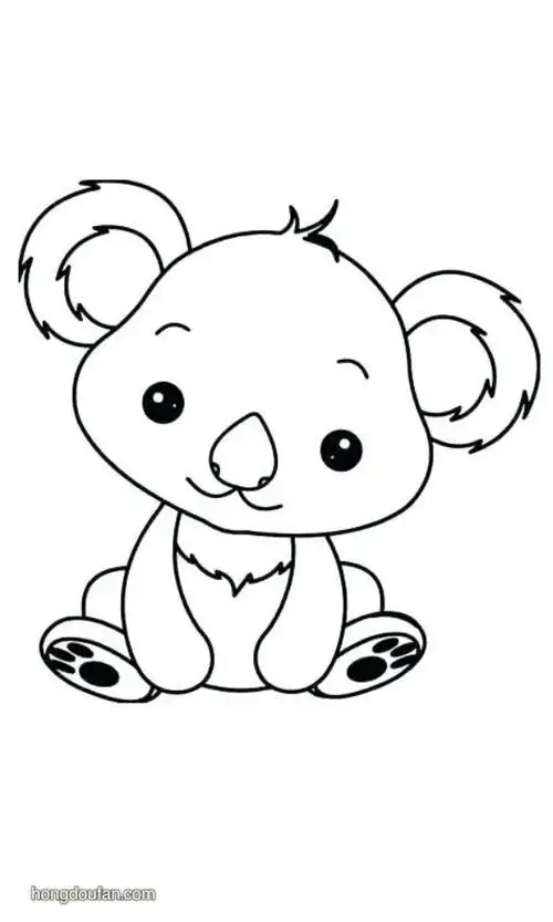 歪着头的可爱考拉要如何画考拉简笔画大全