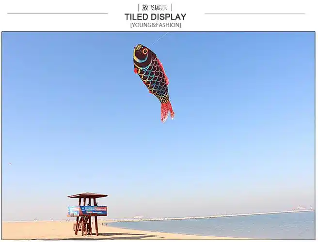 高乐途潍坊风筝大鲤鱼风筝52米大型成人风筝长尾风筝