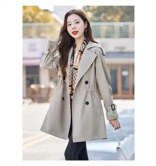 天猫质量(有内里)中长款风衣新款休闲显瘦洋气外套