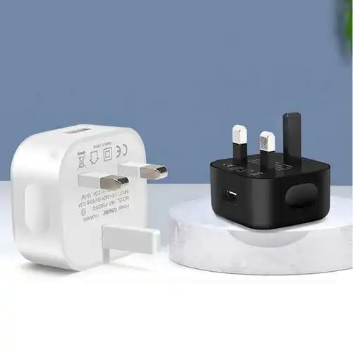 港版10w电源适配器usb充电头快充适用苹果英规香港充电器三脚插头