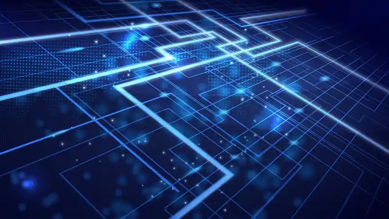 蓝色科技粒子光效背景元素gif动态图科技背景