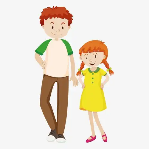 哥哥妹妹png下载