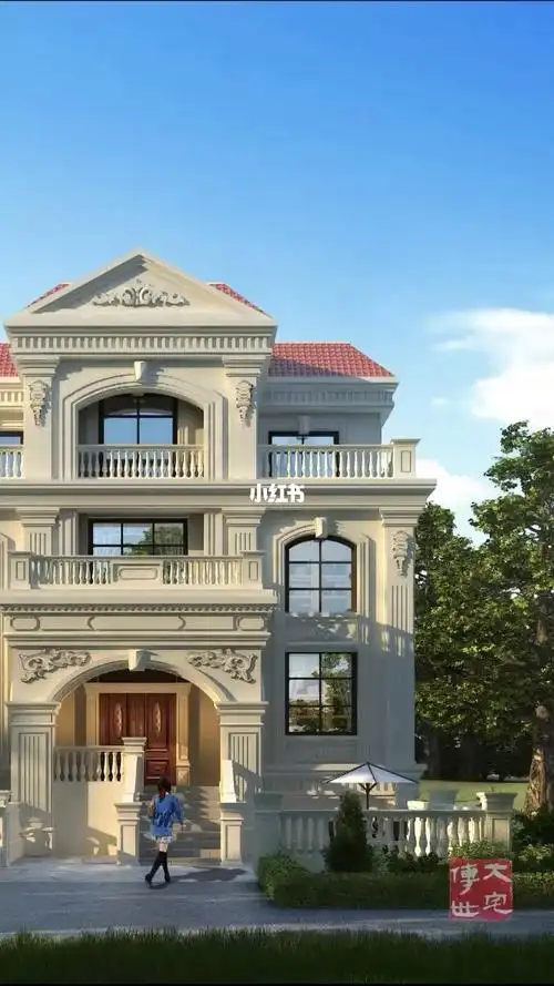 三层带车库,外加一个半地下层和露台的欧式别墅,这个设计怎么样?